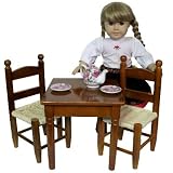 Country Square Kitchen Table with 2 Ladderback Chairs Perfect for 18