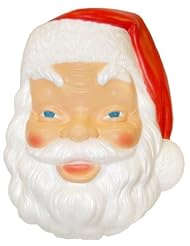 Home: NEW 17" Christmas Plastic Blow Mold Santa Claus Face Lighted Decoration C3410 - General Foam