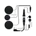 GSI Super Quality Upgraded Two-Way Radio Headset Kit for Motorcycle Helmets - Noise Cancellation Plu