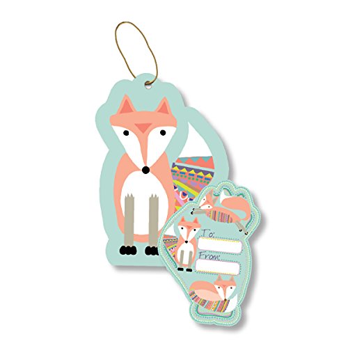 Jillson Roberts 24-Count Decorative String-Tie Gift Tags Available in 7 Different Designs, Foxie