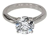 Platinum Round Diamond Ring (GIA Certified 2.55 ct center, 2.60 cttw, J Color, VS2 Clarity), Size 6