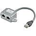 Wentronic Netzwerk Adapter (2x RJ45 Stecker auf 2x RJ45 Buchse) silber