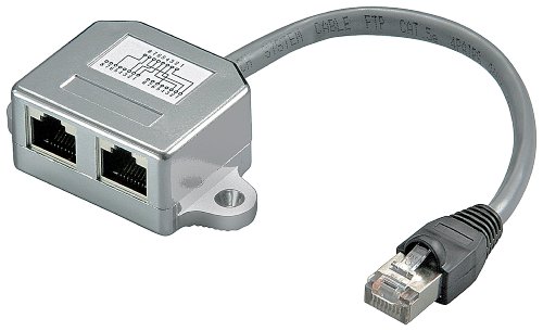 Wentronic Netzwerk Adapter (2x RJ45 Stecker auf 2x RJ45 Buchse) silber Preisvergleich