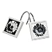 Exposed Floral Resin Shower Hooks, Black/White