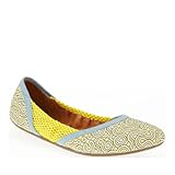 Dimmi Hari Om Ladies Comfort Slip On Flat Yellow Print Size 11 M US Women