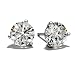 2/3 Carat Round Solitaire Diamond Earrings in 14K White/Yellow Gold in Push Back & 3 Prong Mounting ( 0.60 Carat I-J Color SI1-SI2 Clarity )
