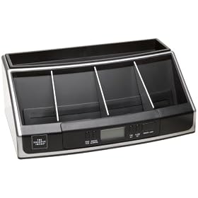 Sharper Image Power Recharging Station with Clock by Sharper Image