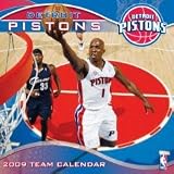 DETROIT PISTONS 2009 NBA Monthly 12 X 12 WALL CALENDAR