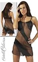 Black See Through Mini Dress Wet Look UK Size 10 to 12