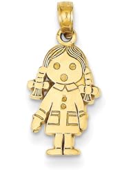 14k Girl Figure Pendant