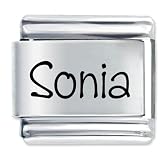 Pugster Name Sonia Italian Charms