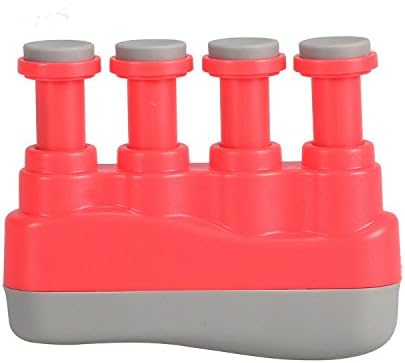 WINGO Finger Strengthener trainer- Adjustable hand Grip Exerciser-Red
