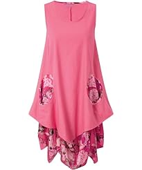 Summer Asymmetric Cotton/Linen Evening Dress 