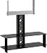 Optimum Elmob Pegasus PE2934 - Cantilever Television Stand - 1200mm 2 Shelf, Black Glass - Black Aluminium Image