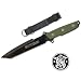 Homeland Security, Black Blade, Green G10, Plain, Cordura Sh