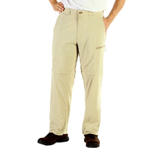 ExOfficio Men's BugsAway Ziwa Convertible Pant,Light Khaki,36