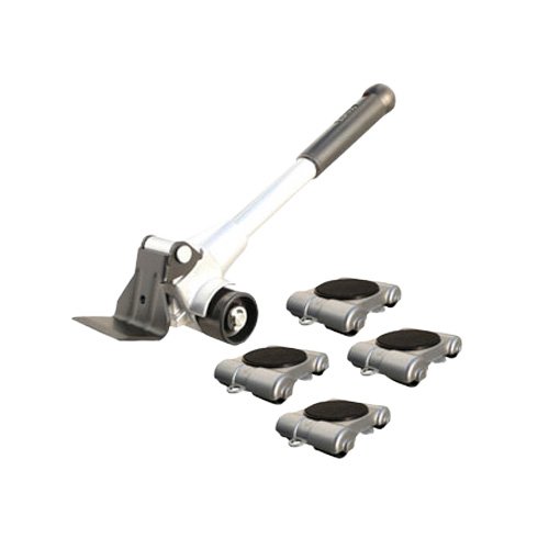【防災グッズ 防災用品 災害対策 非常用】　重量物 移動 手動リフター『家具移動 ハンドリフター1台 + 台車4台 の5点セット』らくらくヘルパーセット