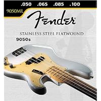 Fenderandreg; Stainless Steel Flatwound Bass Strings - Medium Light