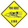 POND ROCKET CROSSING jet ski fun sport sign