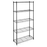 Whitmor 6070-267 Supreme 5-Tier Shelving Unit, Black ~ Whitmor