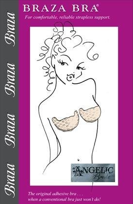 Braza Strapless Adhesive Bra 5 Pairs Beige Sz DD - Fits 36DD, 38D and 38DD