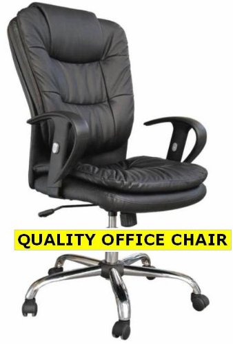 Black Leather Office/Desk Swivel Chair