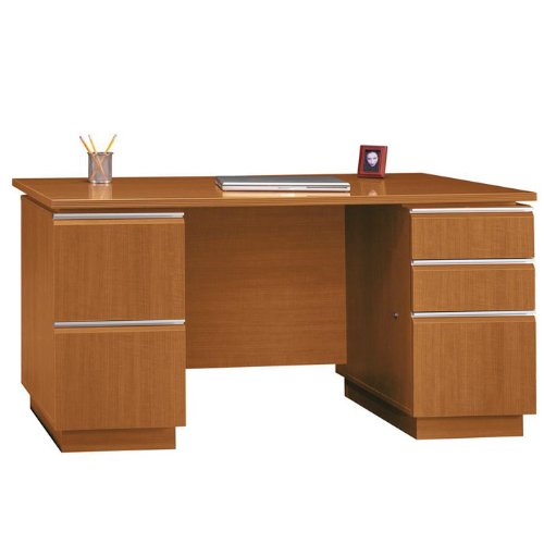 Milano Golden Anigre Desk Golden Anigre