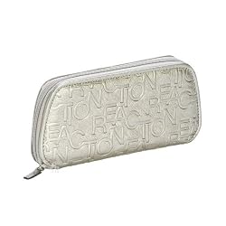 Kenneth Cole Reaction Silver Logo Zip Around Wallet
