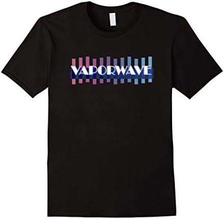 Men's VAPORWAVE Retro Style 80s and 90s Inspired T-Shirt Large Black
