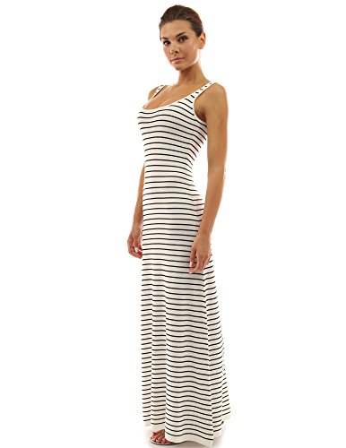 PattyBoutik Women's Scoop Neck A-Line Maxi Dress