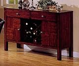 Amazing Cherry Finish Server With Wine Rack