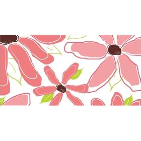 Art 4 Kids "Pink Blushing Blooms" Mounted Art Print, 36"x18"