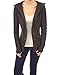 PattyBoutik Women's Wool Blend Hooded Cable Cardigan