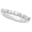 14K White Gold Diamond Five-Stone Anniversary Ring - 1.00 Ct.