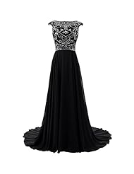Chiffon Cap Sleeves Beaded Evening Dress/Bridesmaid Dress/Prom Dress/Party Dress 