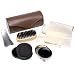 Shoe Shine Kit Black Polish Brush Carrying Case