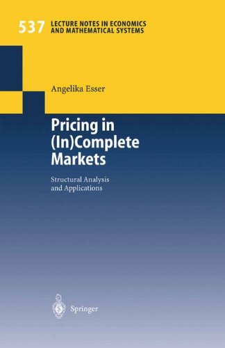 Pricing in (In)complete Markets: Structural Analysis and Applications (Lecture Notes in Economics and Mathematical Systems)