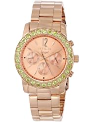Invicta Womens 14161 "Angel" 18k Rose Gold Ion-Plated Stainless Steel and Peridot Watch