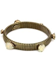 Liz Palacios "Circulo" Gold Sand Opal Crystal Bangle Bracelet