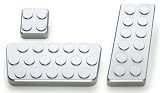 All Sales MFG Billet Aluminum Pedal Pads Chrome w/ Circles Dodge Ram 3500 2003 to 2008