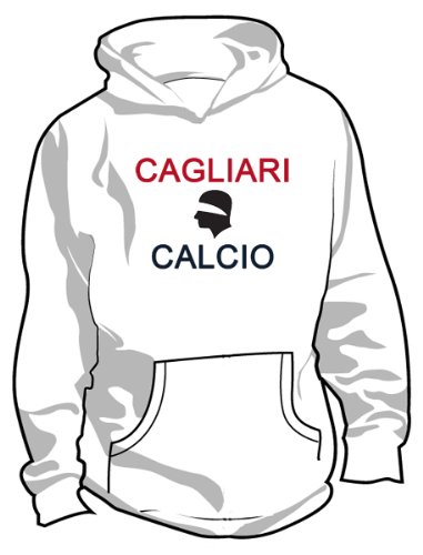 Cagliari Calcio Basic Logo Hoodie, Adult Small - White