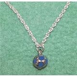 Sterling Silver Soccer Ball Necklace (Royal)