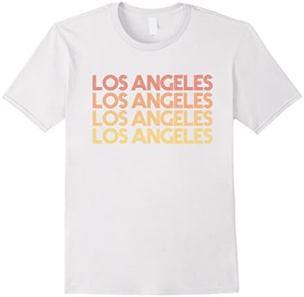 Men's Los Angeles - Retro Vintage T Shirt XL White
