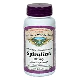 Nature s Wonderland Spirulina Tablets, 500 mg, 100-Count Bottles (Pack of 3)