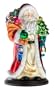 Thomas Pacconi Hand-Painted Glass 14-Inch Santa Figurine With Wood Base