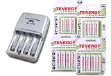 Tenergy T-3150 Universal Input (AC 100-240V) Compact Charger with 16 Centura (2AA & 2AAA Cards) NiMH Low Self-Discharge Rechargeable Batteries