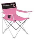 Fight Like A Girl Officially Licensed Canvas Chair Help Fight Breast Cancer