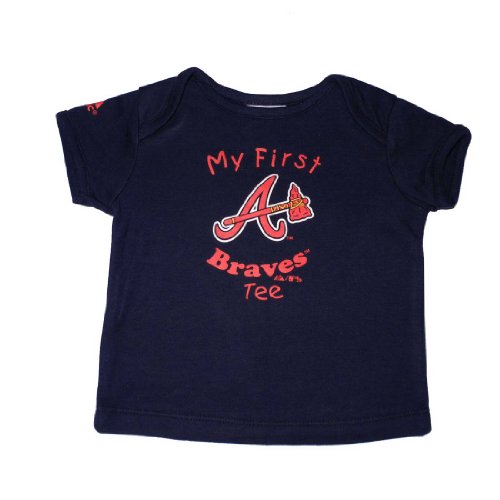 Majestic Infant Baby MLB Atlanta Braves My First Tee T-Shirt - Blue (Size: 24M)