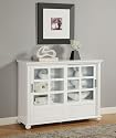 Brady Bookcase with Sliding Doors - White