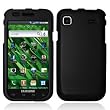 Black Rubber Feel Snap-On Cover Hard Case Cell Phone Protector for Samsung Vibrant T959